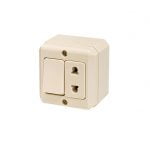 SAKLAR STOP KONTAK OUTBOW NEW GEE BROCO 15211 CREAM