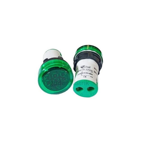 ECLAT PILOT LAMP LED HZ METER 22MM 30-105HZ ROUND PANEL FREQUENCY GREEN INDICATOR